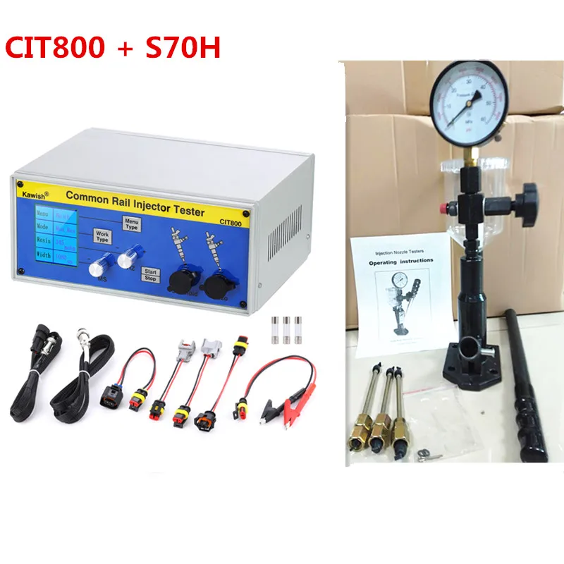 

NEw!CIT800 multifunction diesel common rail injector tester diesel Piezo Injector tester + S70H injector iron validator