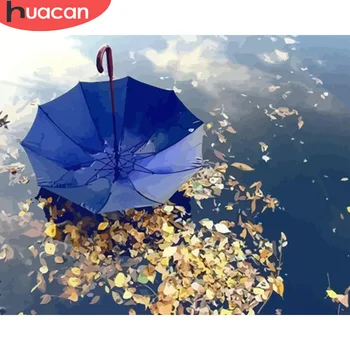 

HUACAN Painting By Numbers Fall Landscape Drawing On Canvas HandPainted Umbrella Art Gift DIY Picture Kits Home Decor