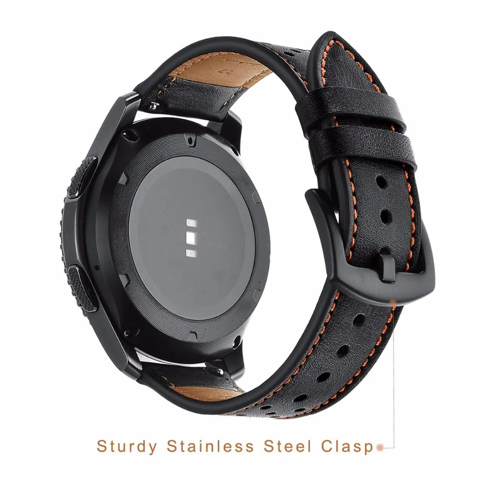 Ремешок для часов из натуральной кожи для samsung gear S3, сменный Браслет для часов gear S3 Classic frontier 22 мм