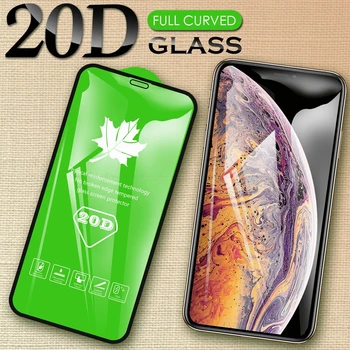 

100Pcs 20D Full Coverage Tempered Glass For iPhone 12 11 Pro XS Max XR X 8 Plus 7 6 6S SE 2020 Screen Protector Protective Film