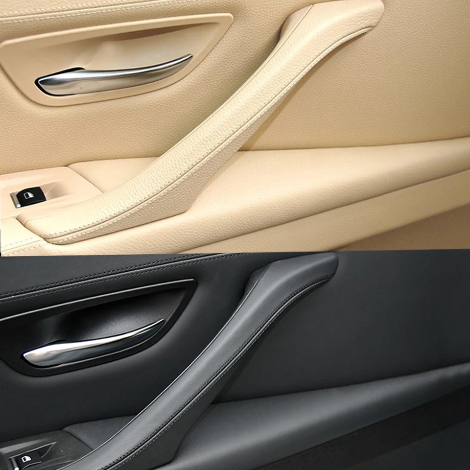 7-Piece Carbon Fiber Look Interior Door Pull Handle Trim For BMW 5 Series F10 F11 F18 (LHD)