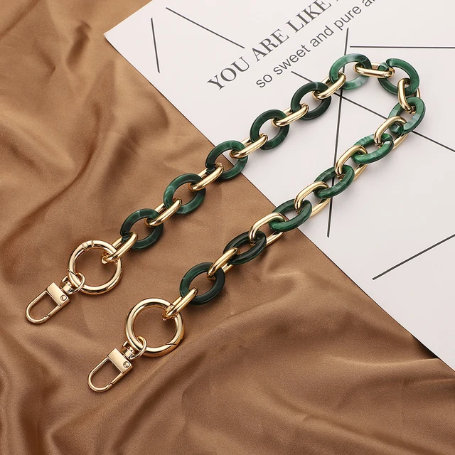 New Acrylic Bag Chain Bag Strap Removable Bag Accessories Colourful Women's Resin Chain chain of bags Purse Chain Fishbone chain L204-LS