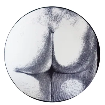 

Fashion Modern Round Area Rug Personality Printing Skid Proof Carpet for Living Room Bathroom Bedroom