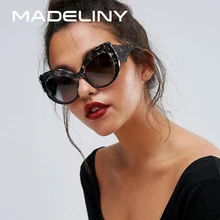 MADELINY модные негабаритные женские солнцезащитные очки кошачий глаз новые роскошные женские солнцезащитные очки фирменный дизайн винтажные очки UV400 MA023