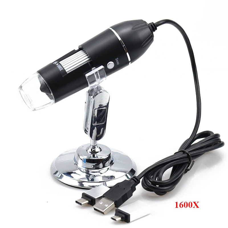 1600X USB микроскоп Лупа мегапикселей 500X1000X1600X8 светодиодный цифровой микроскоп Лупа электронный стерео USB эндоскоп камера - Увеличение: 1600X