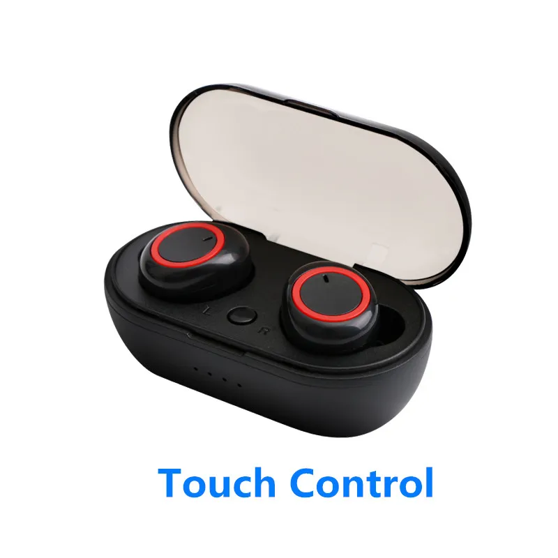 M2 TWS Bluetooth 5,0 наушники сенсорное управление беспроводные наушники Бас-гарнитура для Xiaomi iPhone samsung iPad телефон наушники - Цвет: black-touch control