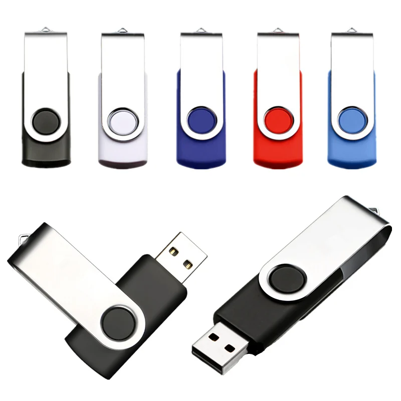 Usb флеш накопитель металлический вращающийся 2 0 4 ГБ 8 16 32 64 128 256 в подарок|USB