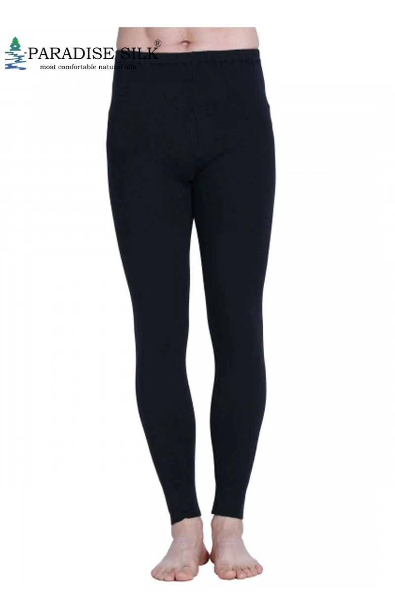 

Men Thermal Underwear Pants Cashmere Silk Ribbed Knit Long Johns Bottom Winter Pants Men Solid Size US S M L XL