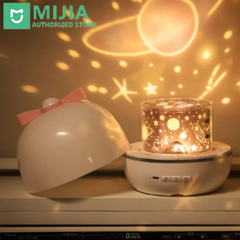 Светодиодный ночник Xiaomi со звездным небом цветной проектор звезды Музыкальная
