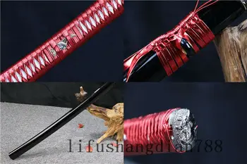 

1095 CARBON STEEL Clay Tempered FULL TANG SAMURAI SWORD KATANA SLIVE colour TSUBA