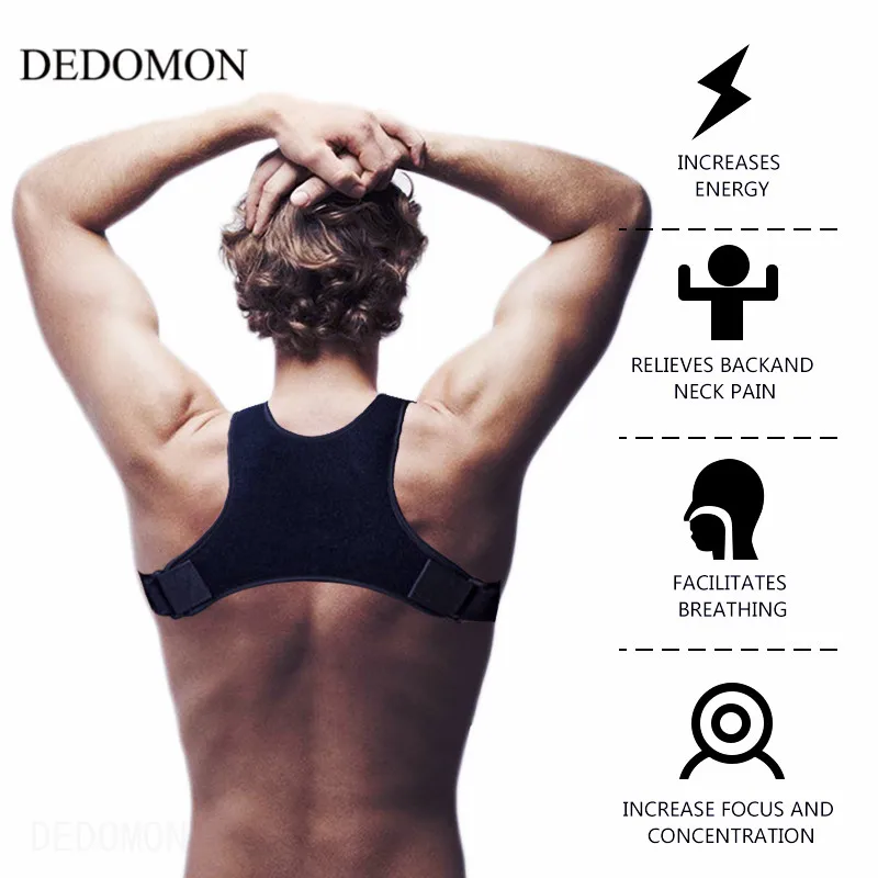 Корректор осанки поддержка спины Поддержка плеч Бандаж ремень для снятия боли в