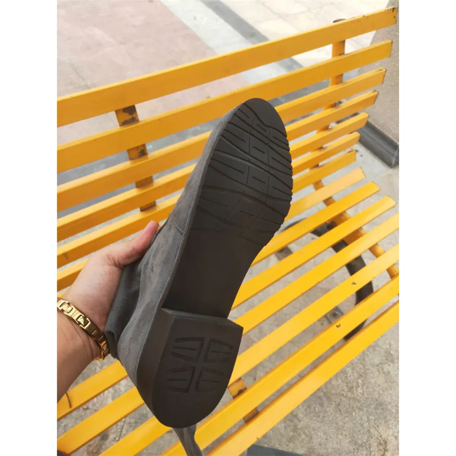 Shose Летняя женская обувь выше колена с плоской подошвой эластичные