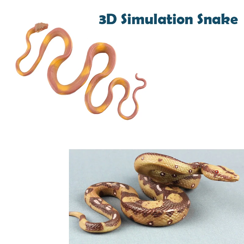 Новая 3D силиконовая модель питона джунгли поддельные игрушки змеи фигурки