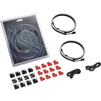 

2x400mm Colorful Full Color Range DIY Strong Adhesive Flexible Mounting 3Pin Easy Install 5v LED Light Strip Digital RGB Home