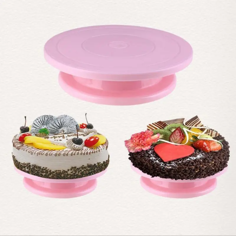 Вращающаяся подставка для торта, аксессуары для выпечки, круглая пластиковая вращающаяся подставка для торта, декор для выпечки