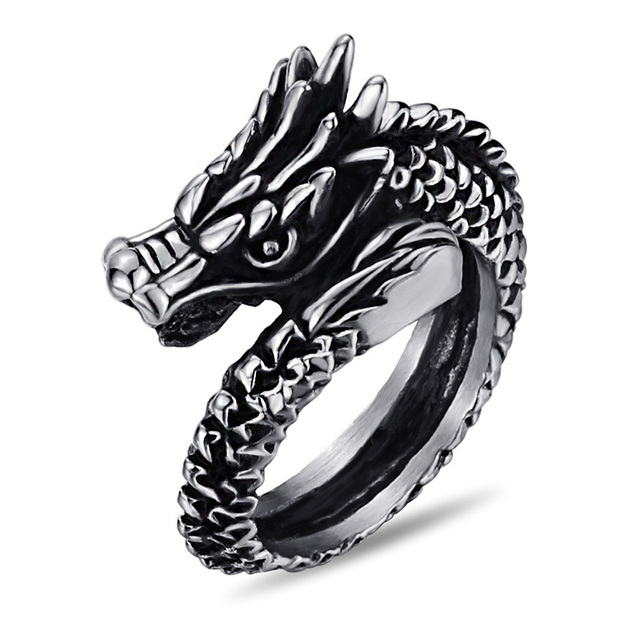 Exaggerated Warrior Skull Mask Ring Fashion Men Domineering Ring Death Demon Retro Ring Jewelry Gift Resizable
