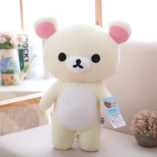 Rilakkuma плюшевые игрушки милые маленькие животные мягкий медведь диван подушка комната украшения подарок на день рождения подходит для детей - Цвет: white Bear 80cm