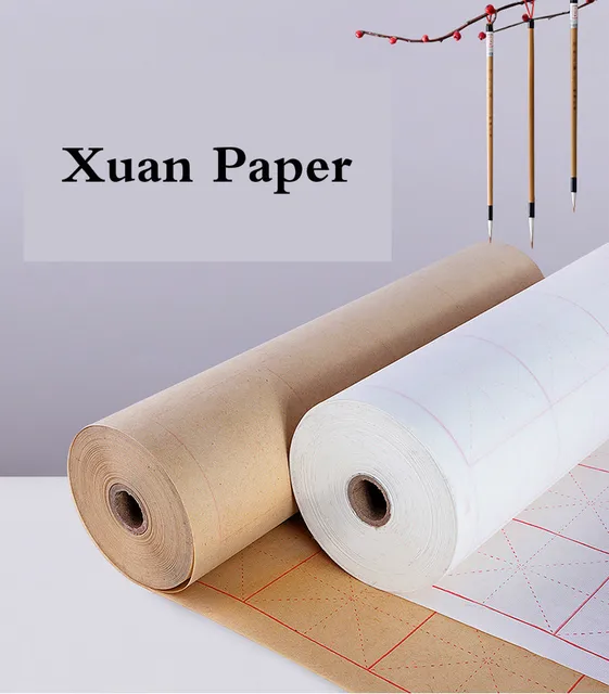 Bamboo Papers Calligraphy Half Ripe Rice Papers with Grids Rijstpapier  Carta Di Riso Shoji Paper Writing Supplies 34*133cm - AliExpress