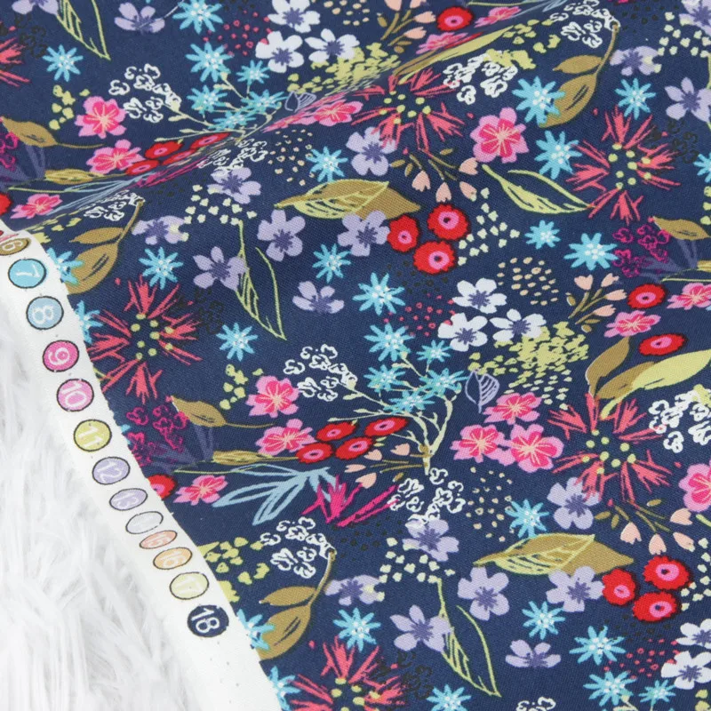 Половина ярда простой хлопок ткань с маленьким цветочным принтом ручной работы DIY одежды платье детская одежда хлопок CR-268