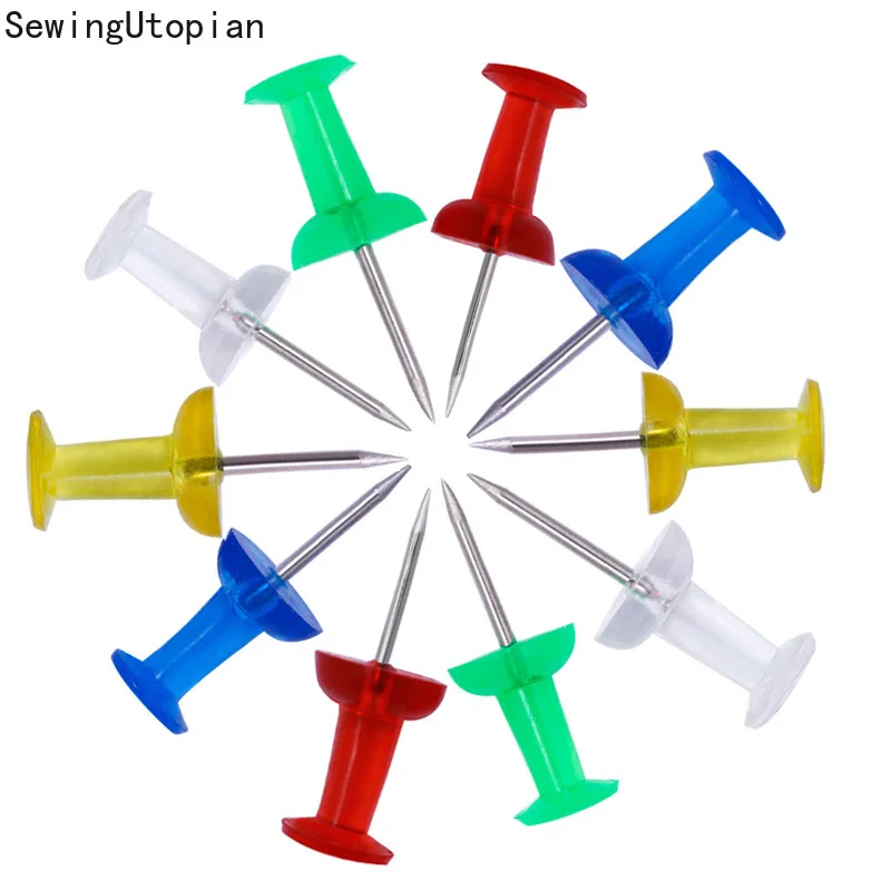 50pcs Clear Push Pins Drawing Pins Notice Cork Board Pins Thumb Tacks