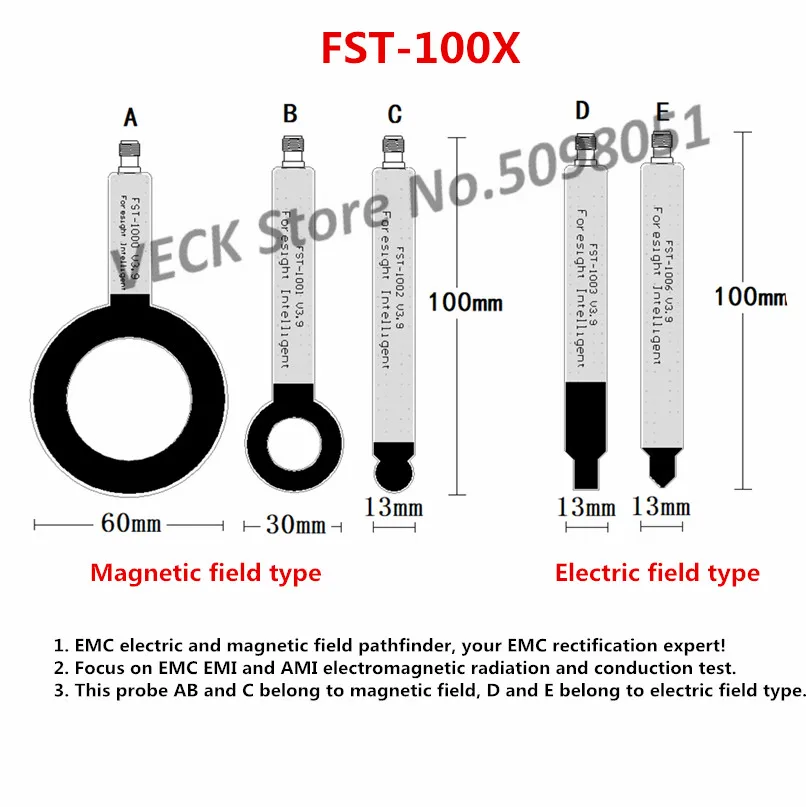 Sonde de champ proche EMC EMI, antenne de champ ma... - Grandado