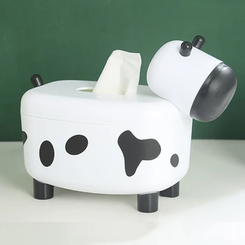 

Nordic Cute Tissue Box Cow Shape Paper Towel Dispenser Toothpick Boxes Wipes Case Container Napkin Holder Living Room Table