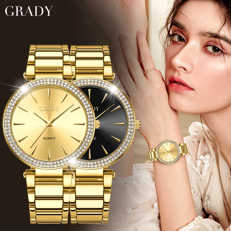 reloj dorado mujer