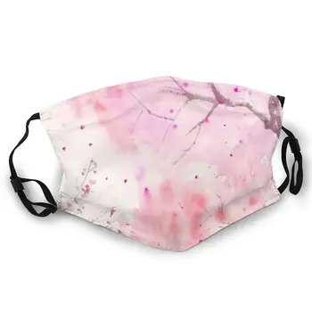 

Watercolor Cherry Double-sided printed dustproof and windproof mask, can be cleaned and reused, suitable for outdoor sports