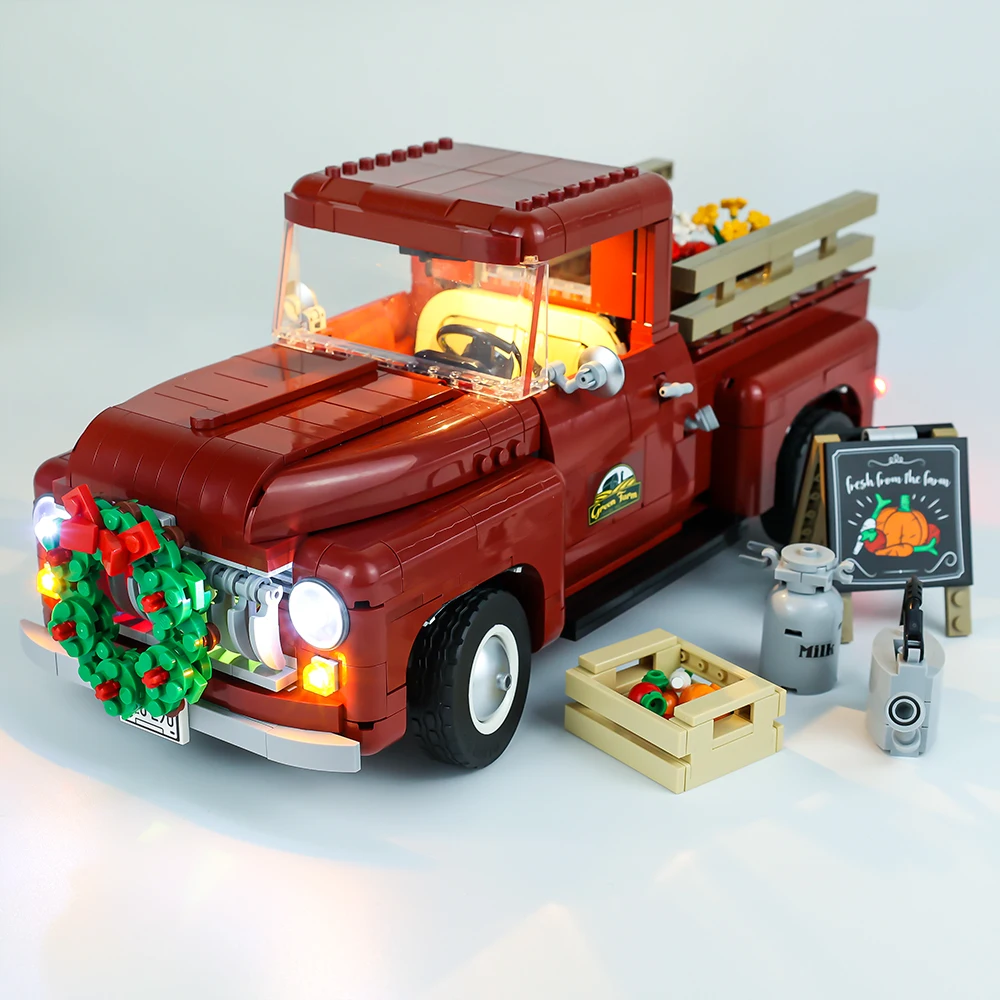 Building Blocks Set Truck | Lego 10290 Pickup Truck | Collectible Bricks |  Led Light Set - Blocks - Aliexpress