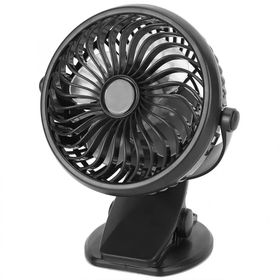 Ventilador черный USB летний портативный охлаждающий вентилятор с зажимом для дома и офиса кондиционер для дома