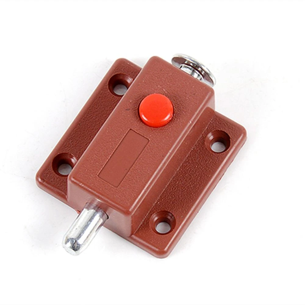 2pcs Window Push Button Spring Load Automatic Door Bolt Latches LockDoor Bolts