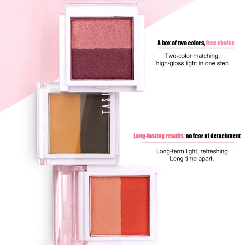 Lazy Eye Makeup 2 Цвета Палитра теней для век красивые Румяна Пудра длительная палитра теней для век палитра для макияжа