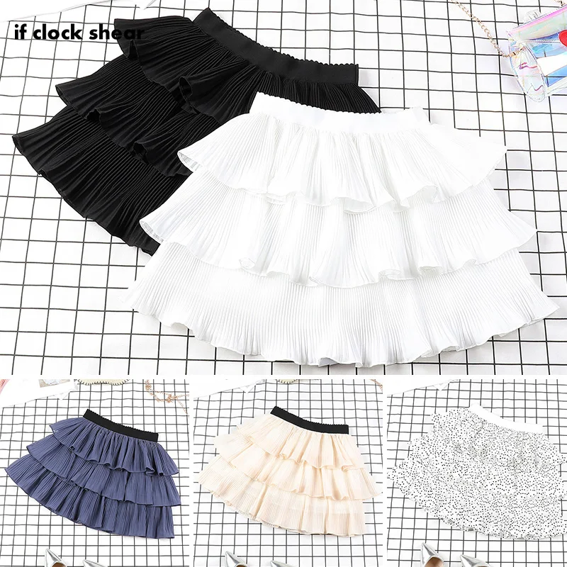 Летний мини торт юбка комплект пуловер+ кожаная юбка высокая талия юбка корейский анти-освещение юбки женская уличная одежда для женщин