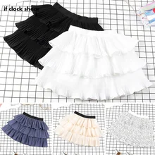 Летний мини торт юбка комплект пуловер+ кожаная юбка высокая талия юбка корейский анти-освещение юбки женская уличная одежда для женщин