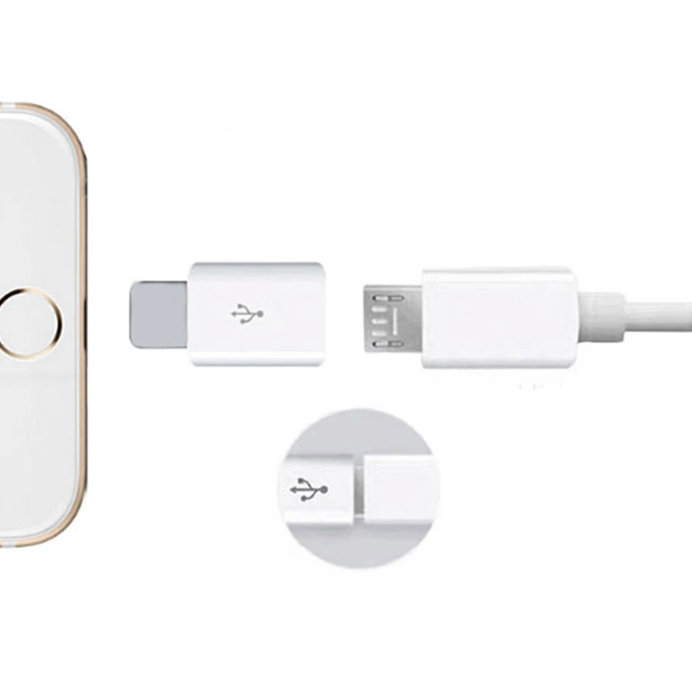 Высокое качество микро USB конвертер адаптер для iPhone X XS Max XR 5 5S 6 6s Plus для iPad 4 воздушный Разъем Кабель зарядного устройства
