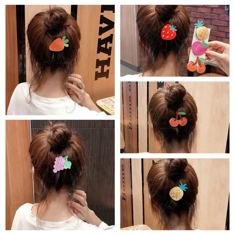 Заколки для волос для девочек модные милые фрукты дизайн заколка для волос Дети Принцесса аксессуары для волос