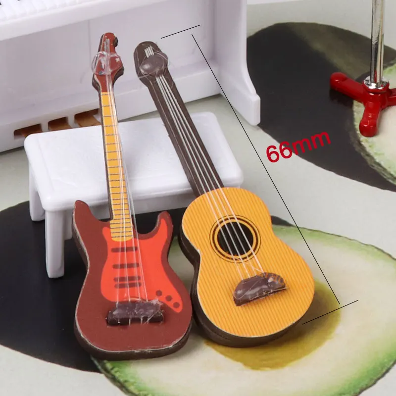 1Set/5Pcs Dollhouse Accessories Miniature  Musical Instrument Drum Saxophone Trumpet Furniture For Barbie House 1/12 Doll House 6