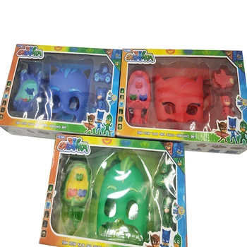 

PJ Masks Birthday Party Cosplay Mask Toy Set PVC PJ Mask Model Music Car KIds Toys for Children Christmas Boxed Gifts S51