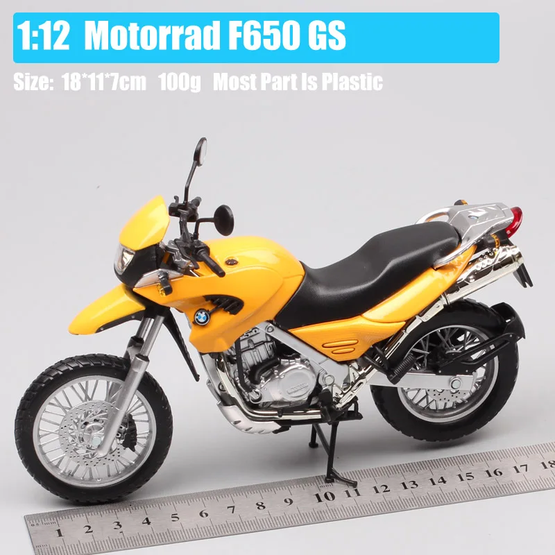 1:12 Масштаб классический automaxx Motorrad F650GS мотоцикл Diecasts& игрушечный Транспорт модель f650 мотоцикл для маленьких мальчиков коллекционные вещи - Цвет: BMWF650GS