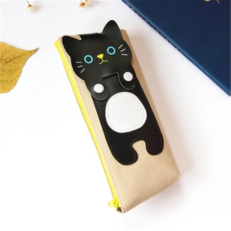 Kawaii Cute Cat Canvas Pencil Case Storage Organizer Pen Bags Pencilcase Pouch School Supply Stationery Cosmetic Makeup Bag Gift (48)