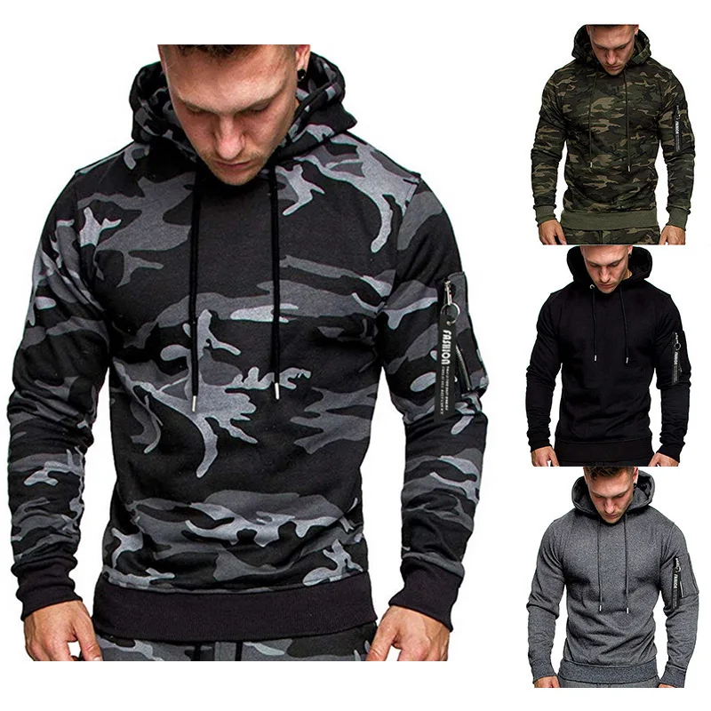 

EU Size Hoodie Male Autumn and Winter New Style Foreign Trade Men'S Wear Fashion Camouflage MEN'S Coat Fashion