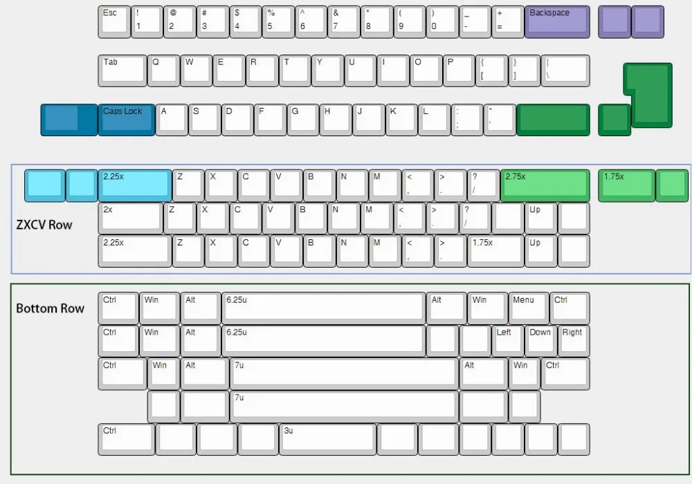 de apoio underglow pcb led hhkb minila