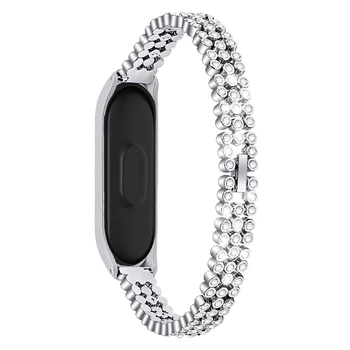 

SOONHUA Watch Band Straps With Frame Watch Strap Stainless Steel Watch Bands For Xiaomi Mi Band 3/4