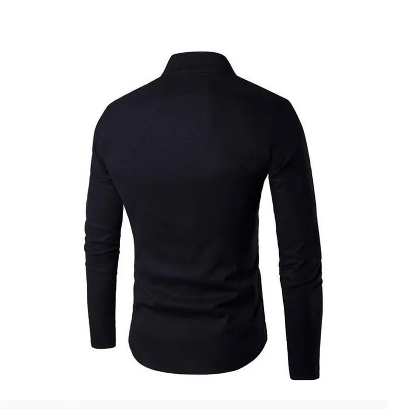 Traditional Chinese Clothing Men Casual Shirts China Dress Solid Classic Stand Collar Traditional Chinese Tops for Men Tops