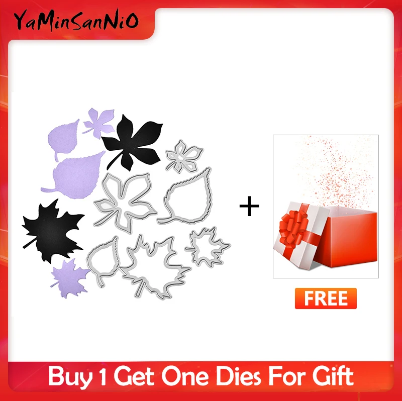 Yaminsannio Maple Metal Cutting New Leaves Stamps And Dies Scrapbooking For Card Making Chicken Clear Stamps Crafts Dies Cuts Cutting Dies Aliexpress