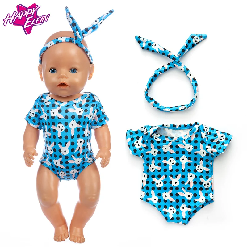 

Fit 17 inch 43cm Born New Baby Doll Clothes Accessories Rabbit Hair Suit For Baby Birthday Gift