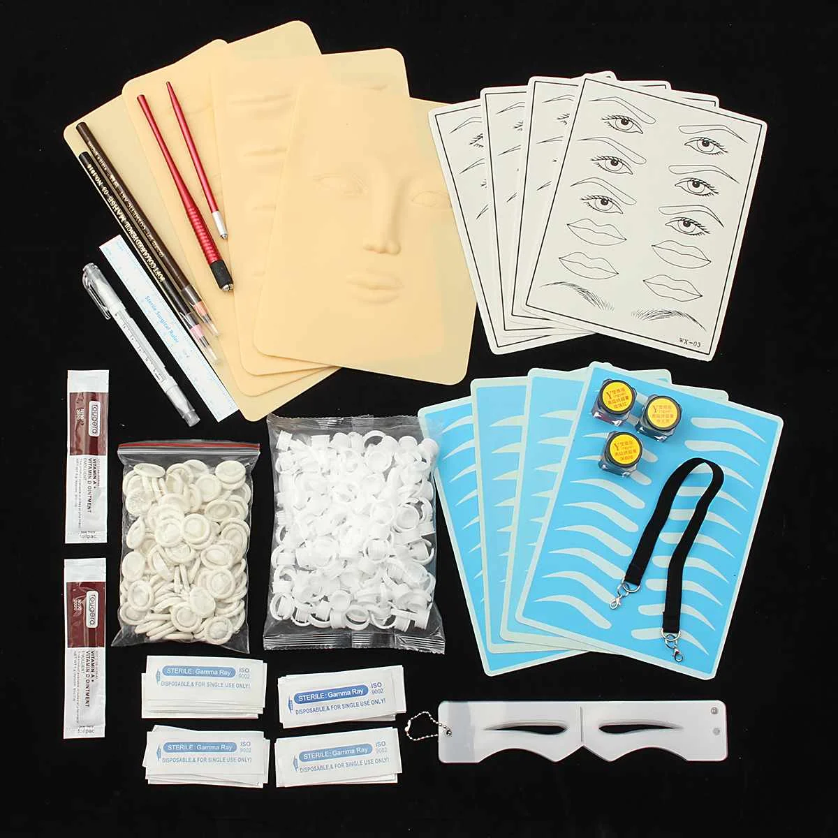 

Permanent Makeup Lip Eye Brow Tattoo Pen Needle Paste Skin Tool For Learner User Beginners Makeup Set Eyebrow Kit