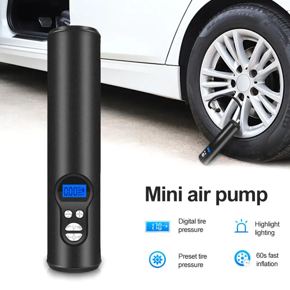 

12V 150PSI Portable Universal Car Air Compressor Mini Inflatable Electric Pump Rechargeable Pump With LED Emergency Light