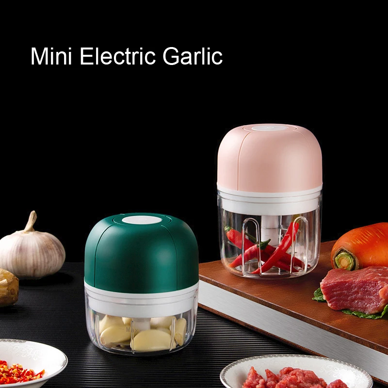350ml Electric Garlic Chopper Mini Cordless Meat Grinder USB Rechargeable Vegetable  Onion Chopper Portable Small Electric Food - AliExpress