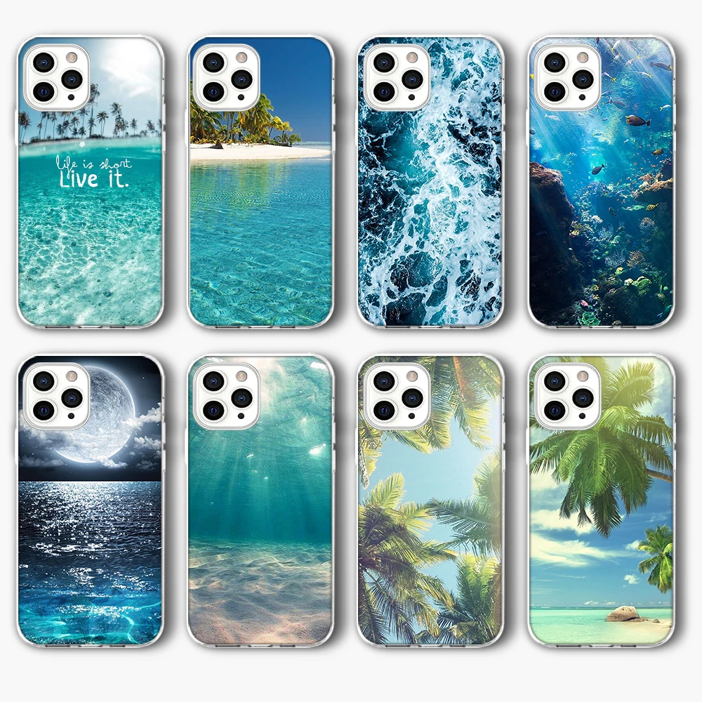 Luxury Ocean Sea Funda Case for IPhone 12 Pro Case for IPhone 12 11 Pro XR XS Max Mini 7 X 8 6 6S Plus 5S SE 2020 Silicone Coque best iphone 12 pro case